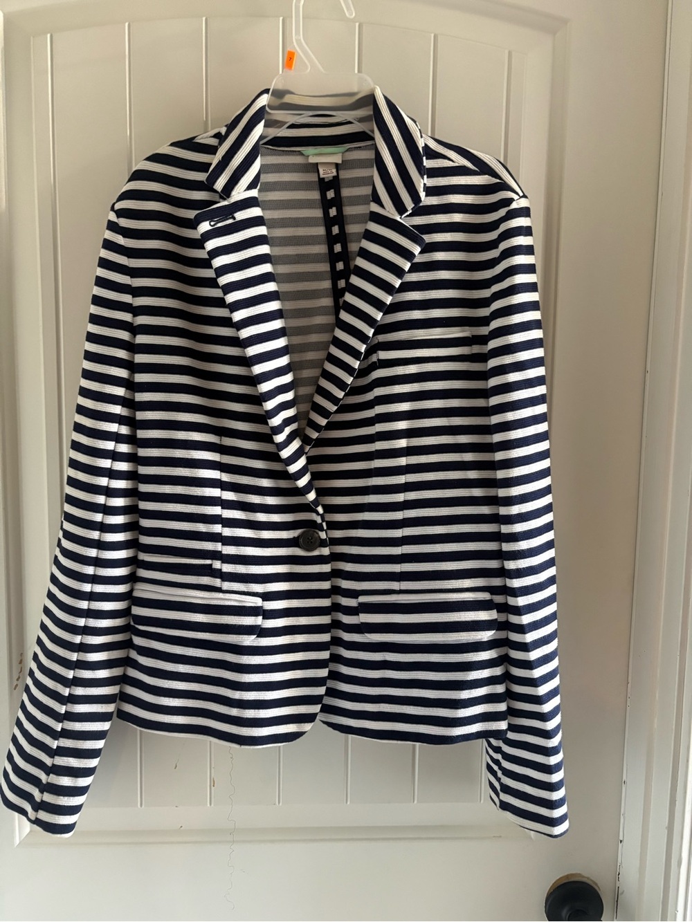 Merona Navy and White Striped Blazer